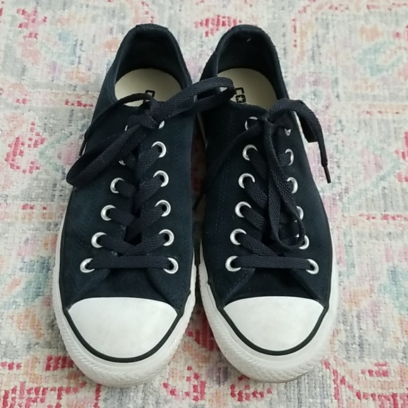 converse blue suede shoes